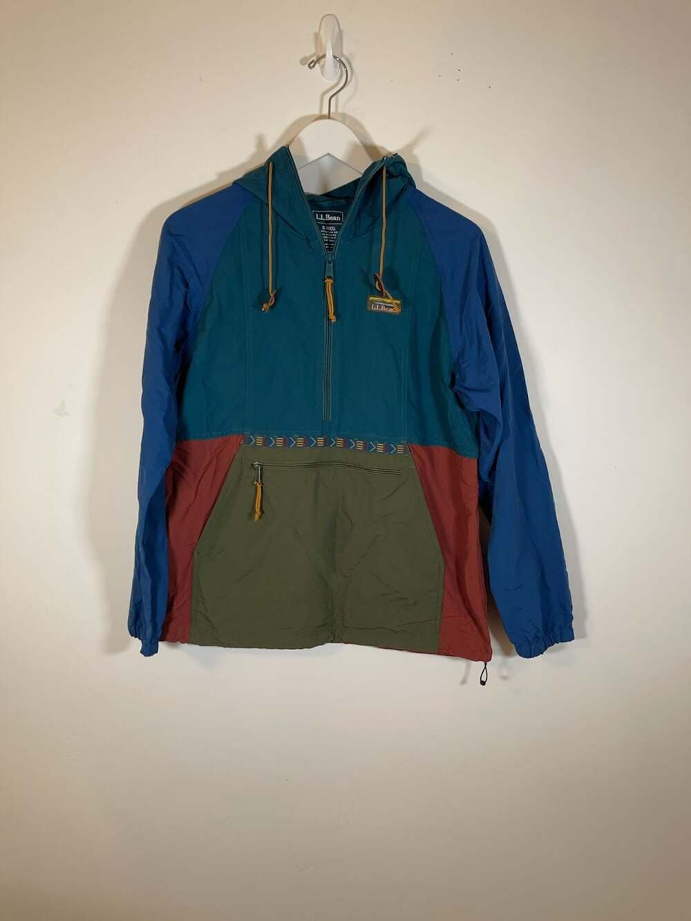 L.L.Bean Women's Colorblock Anorak Pullover Jacket Size Small Regular